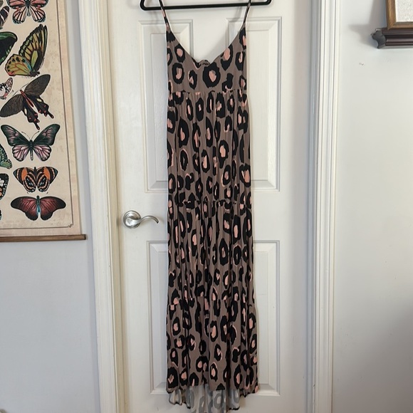 Malai Amal Leopard Print Maxi Dress small pink and brown multi-way - Picture 5 of 9